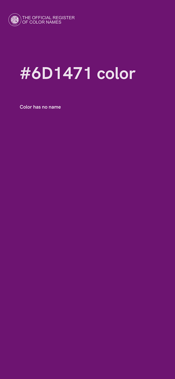 #6D1471 color image