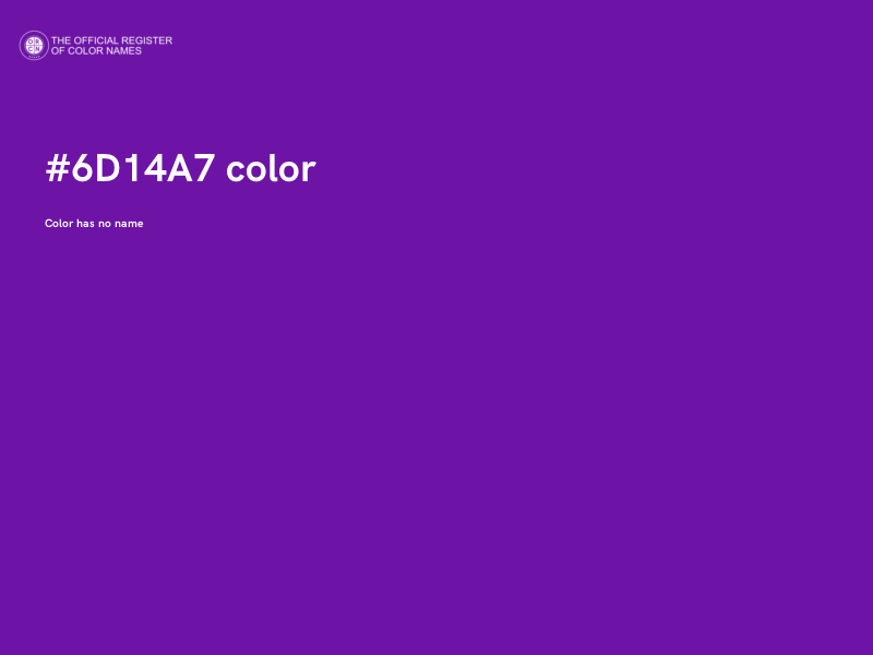 #6D14A7 color image