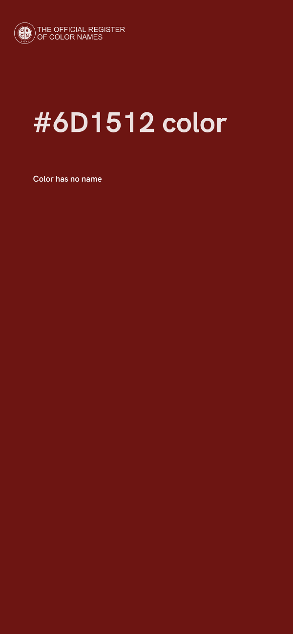 #6D1512 color image
