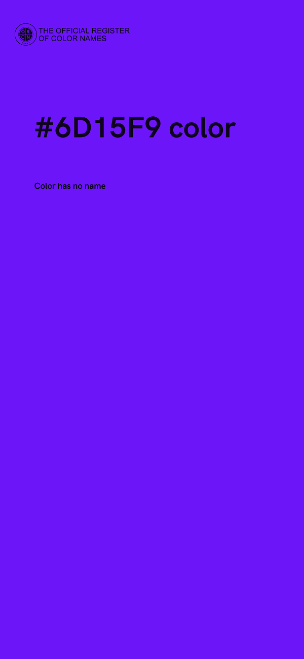 #6D15F9 color image