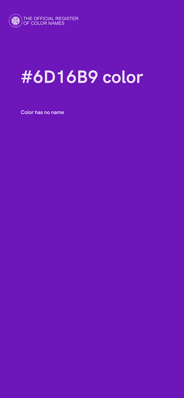 #6D16B9 color image