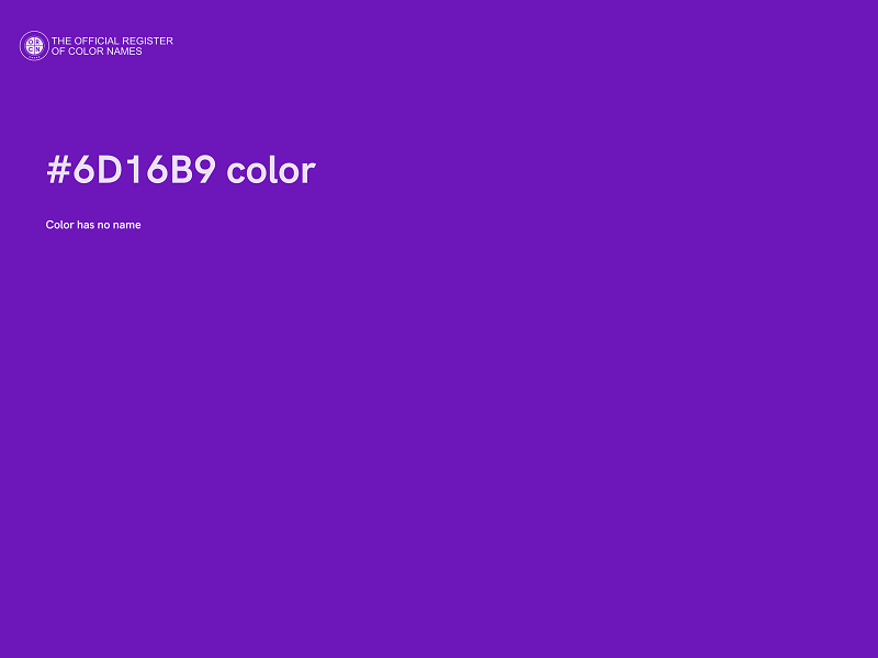 #6D16B9 color image