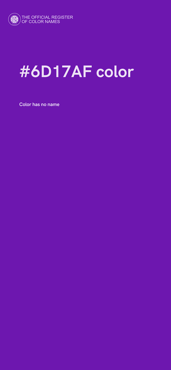 #6D17AF color image