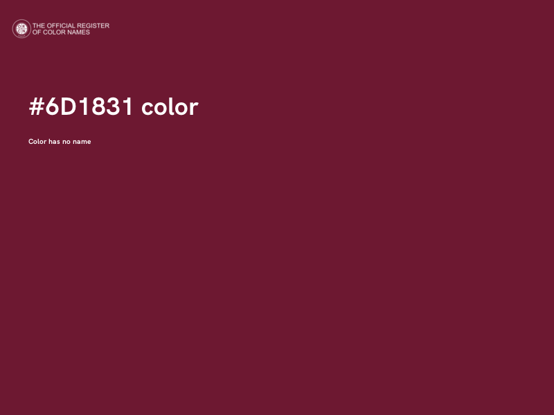 #6D1831 color image