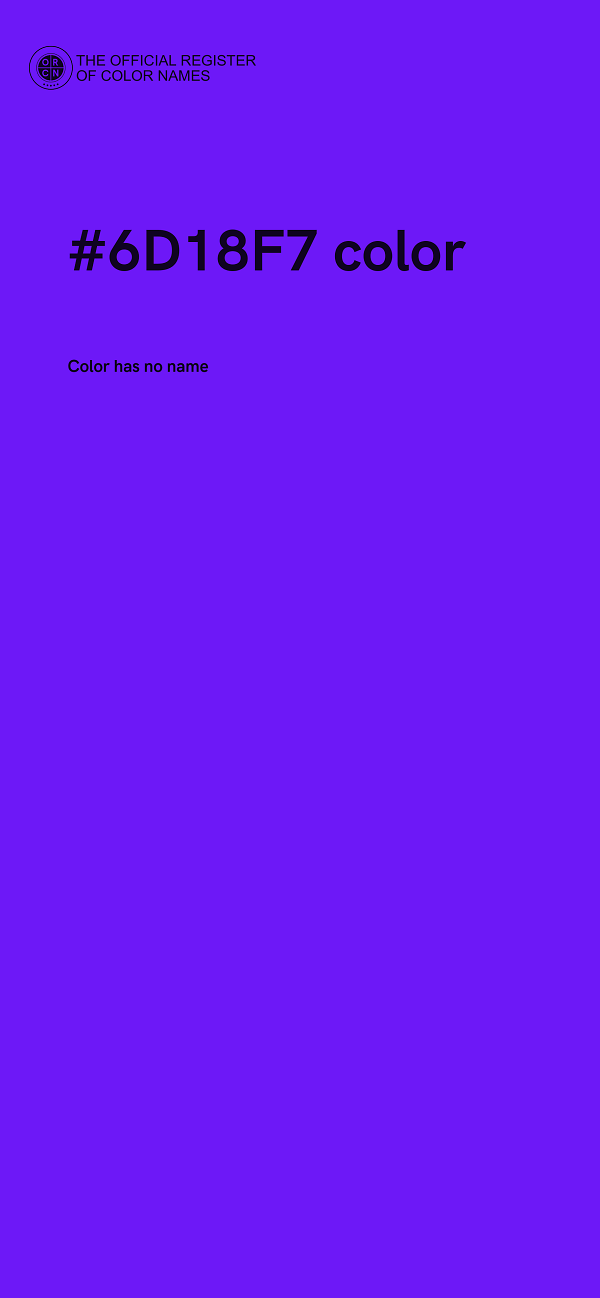 #6D18F7 color image