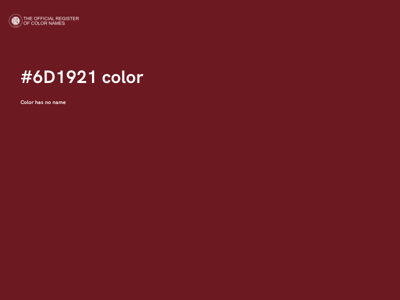 #6D1921 color image
