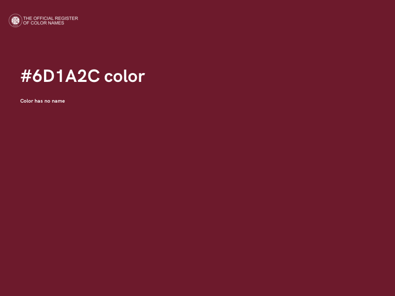#6D1A2C color image