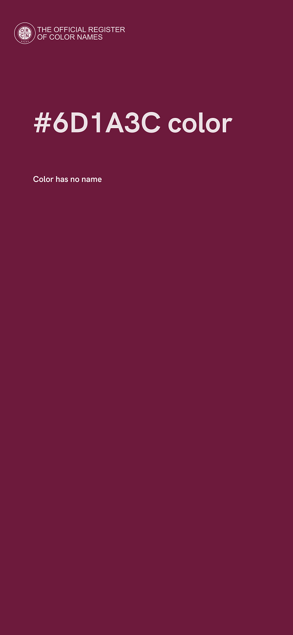 #6D1A3C color image