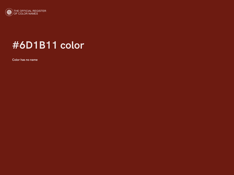 #6D1B11 color image