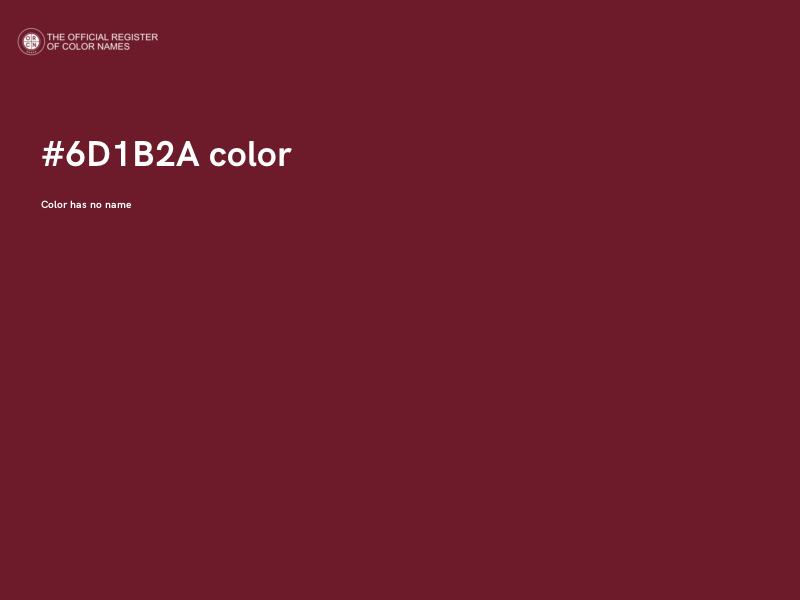 #6D1B2A color image