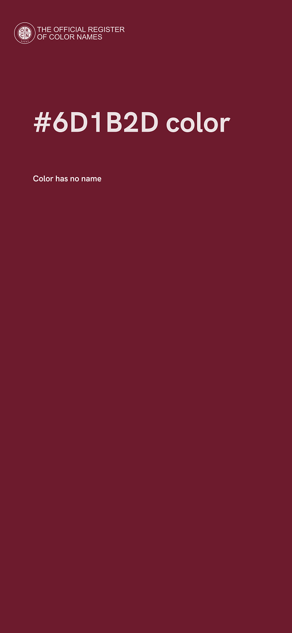 #6D1B2D color image