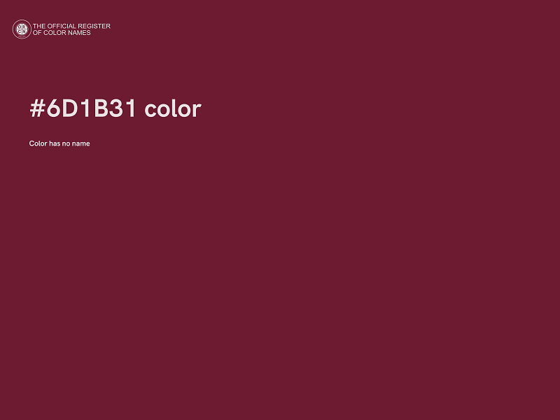 #6D1B31 color image