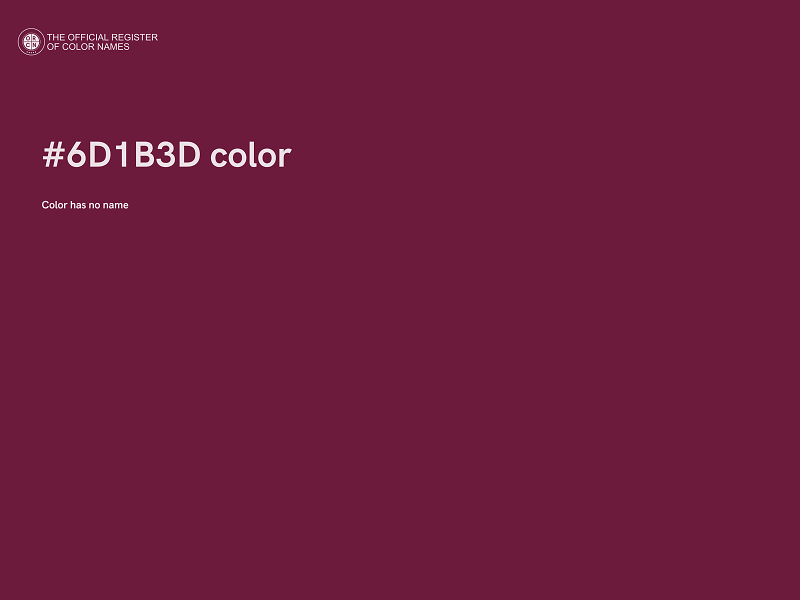 #6D1B3D color image