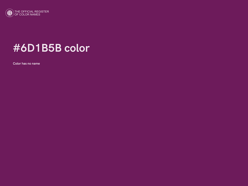 #6D1B5B color image