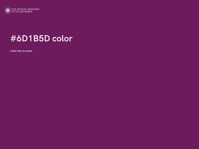 #6D1B5D color image