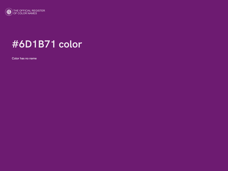 #6D1B71 color image