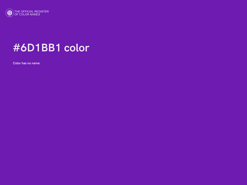 #6D1BB1 color image