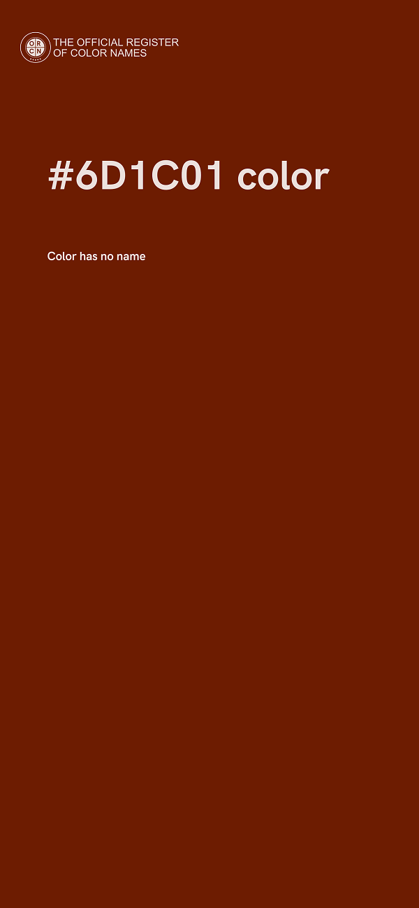 #6D1C01 color image