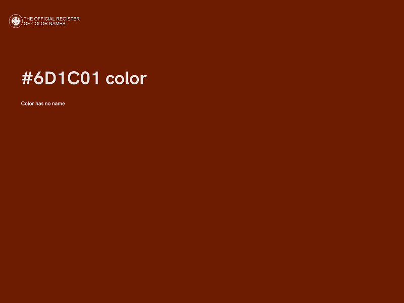 #6D1C01 color image