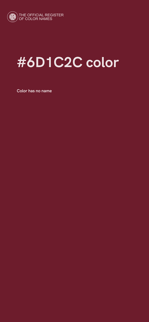 #6D1C2C color image