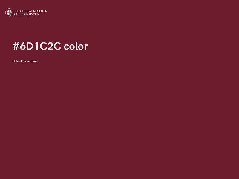 #6D1C2C color image