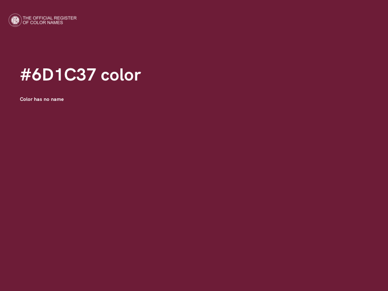 #6D1C37 color image