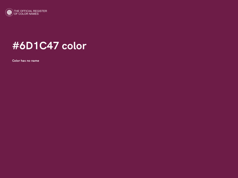 #6D1C47 color image