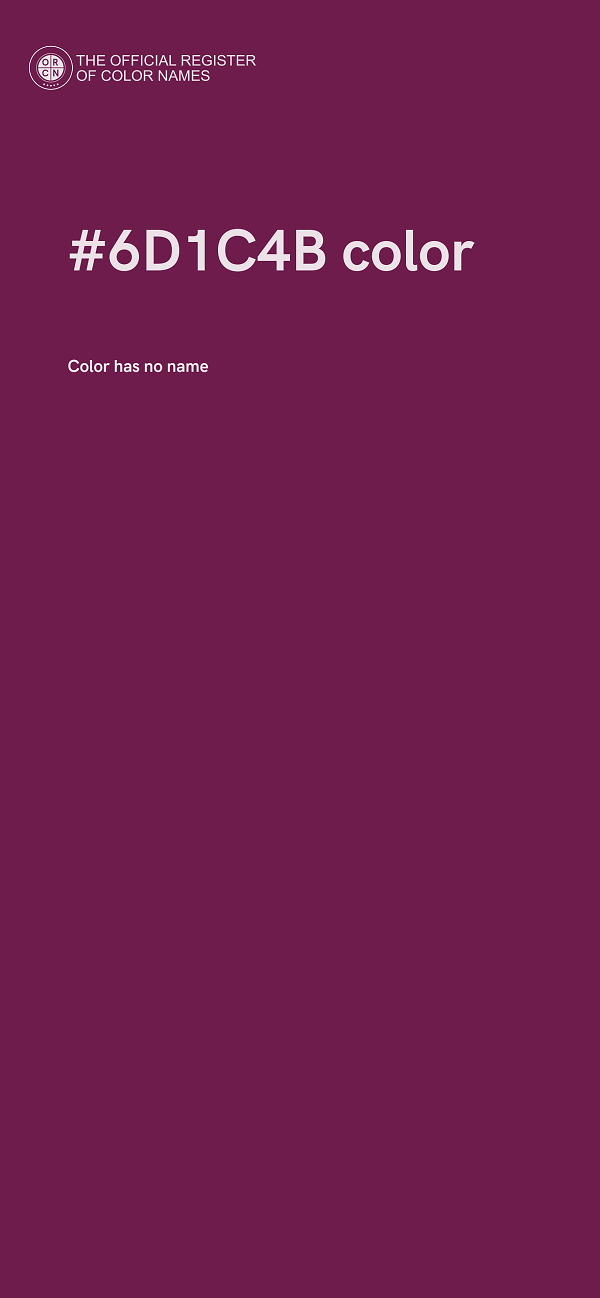 #6D1C4B color image