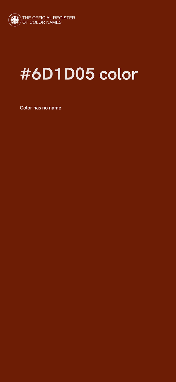 #6D1D05 color image