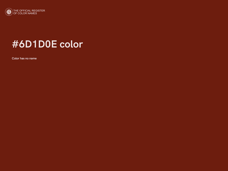 #6D1D0E color image