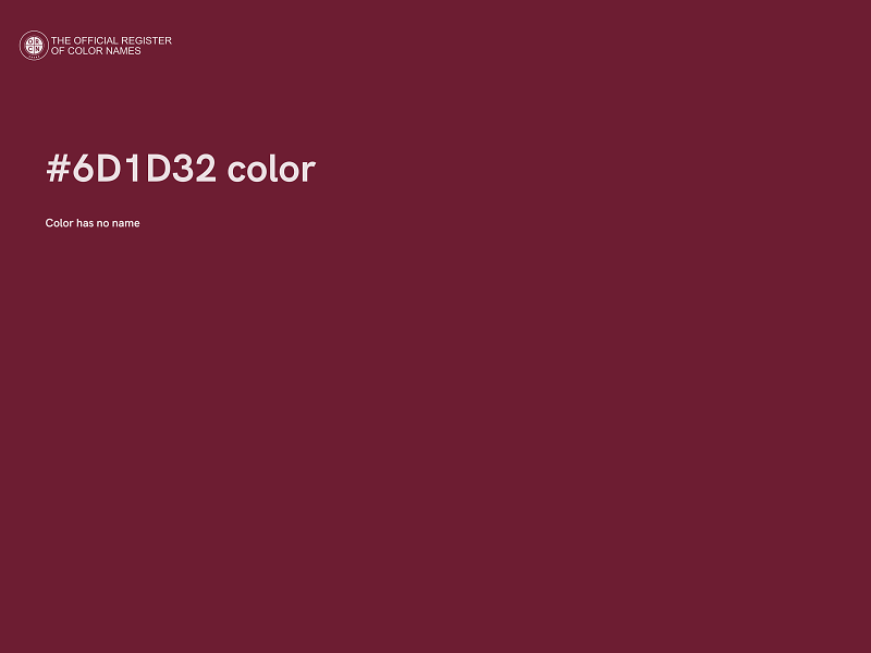 #6D1D32 color image