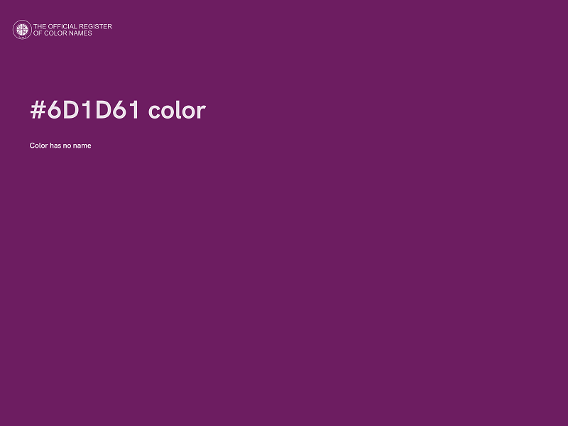 #6D1D61 color image