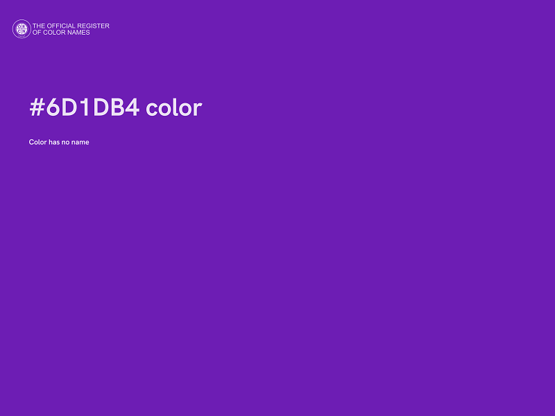 #6D1DB4 color image