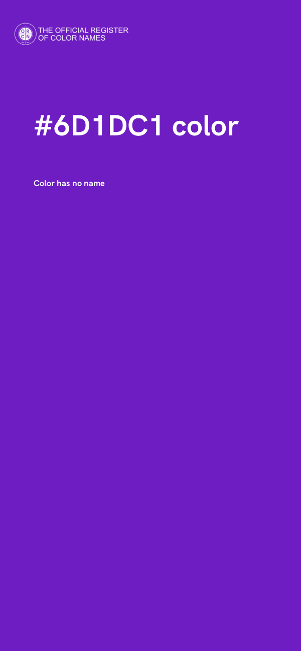 #6D1DC1 color image