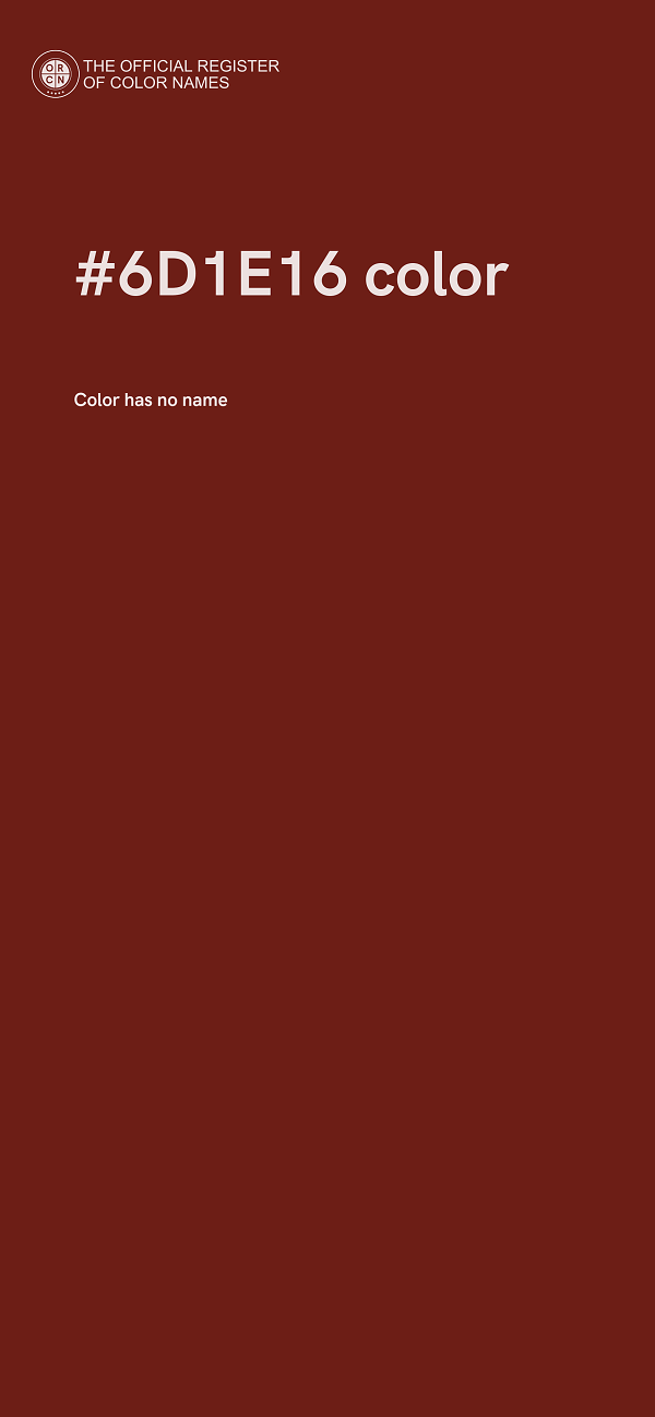 #6D1E16 color image