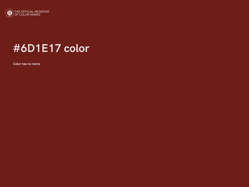 #6D1E17 color image