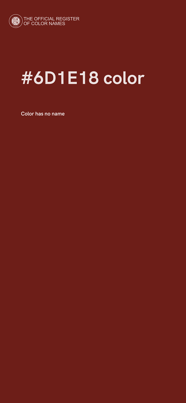 #6D1E18 color image