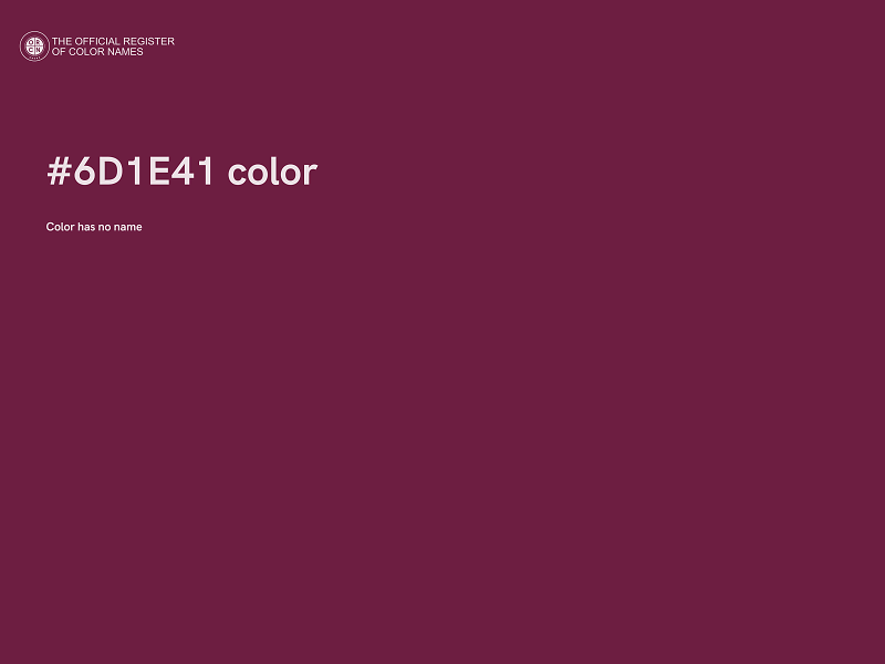 #6D1E41 color image