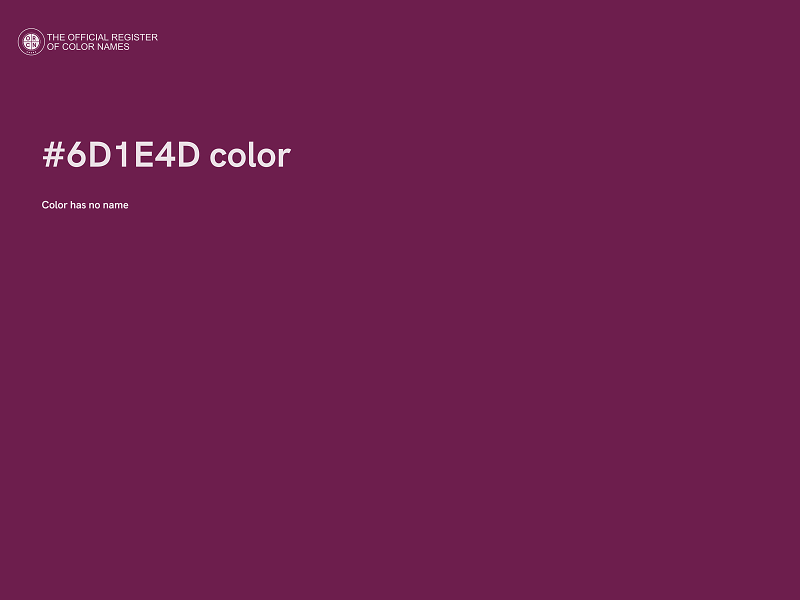 #6D1E4D color image