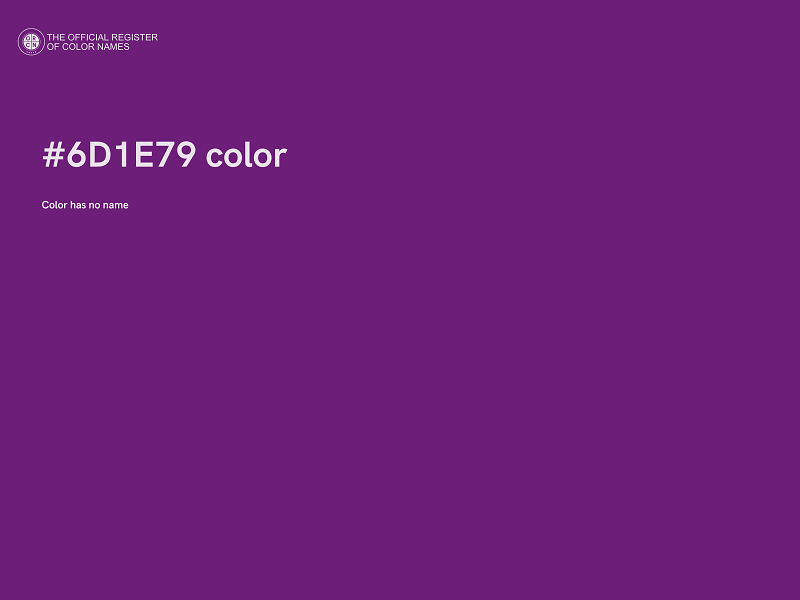 #6D1E79 color image