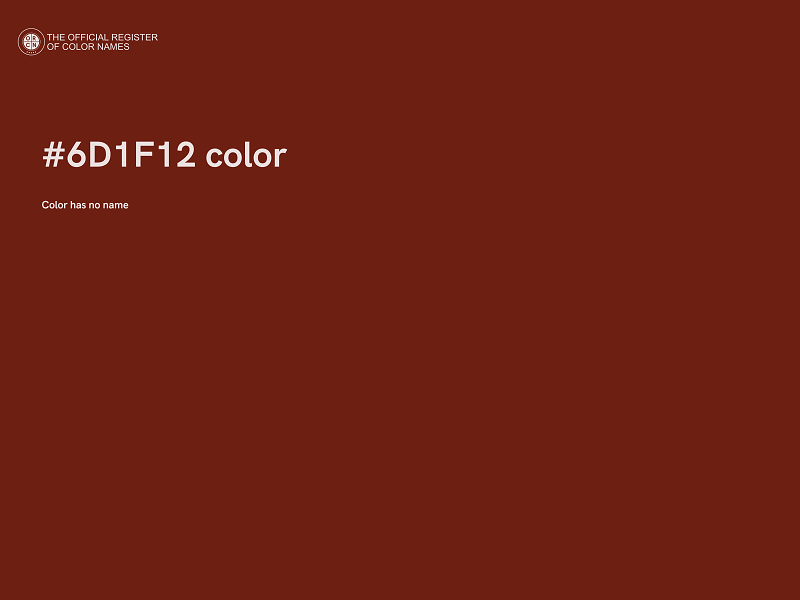 #6D1F12 color image