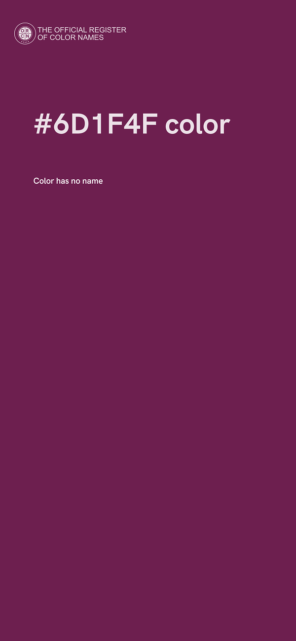 #6D1F4F color image