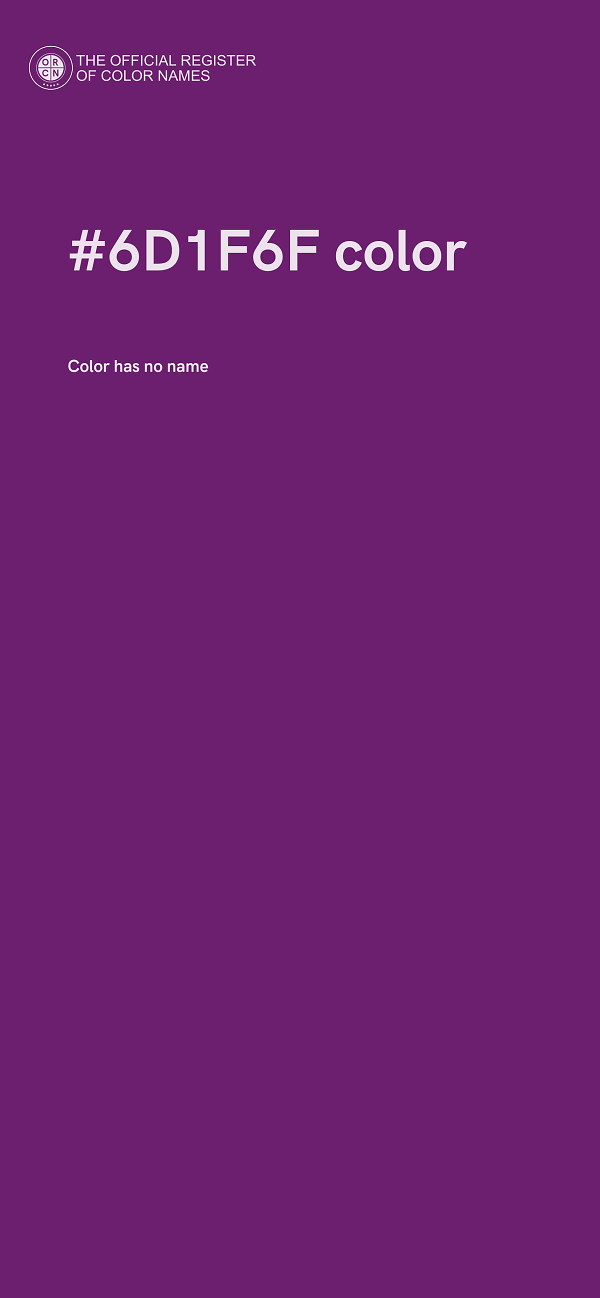 #6D1F6F color image