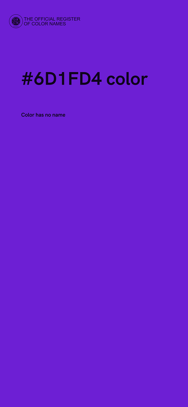 #6D1FD4 color image