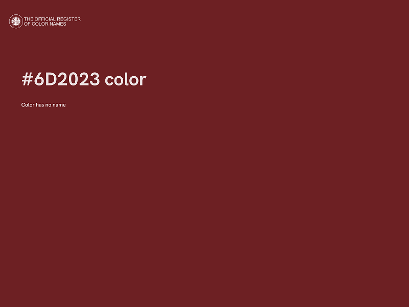 #6D2023 color image