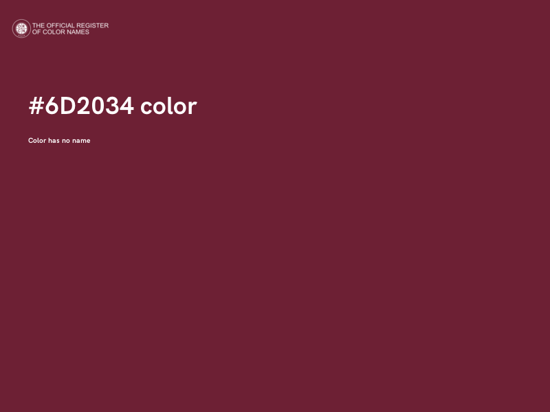 #6D2034 color image