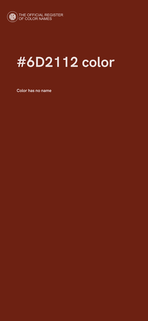 #6D2112 color image