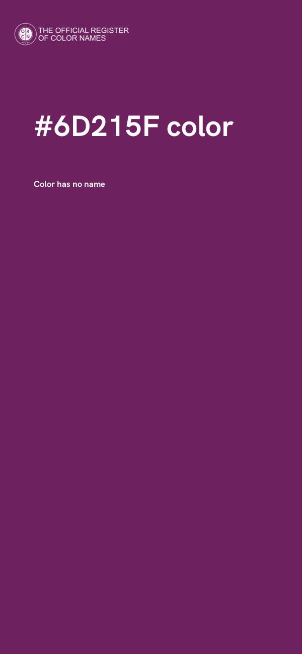 #6D215F color image