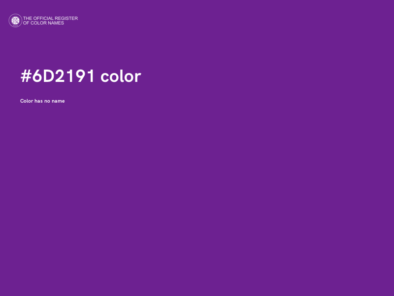#6D2191 color image