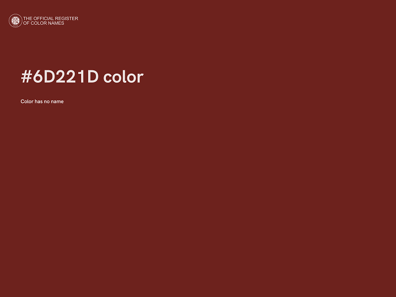 #6D221D color image